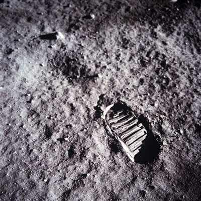 Boot print on the moon